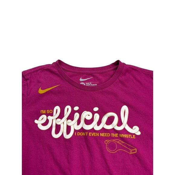 Nike Slim Fit Tee Graphic T-Shirt M So Official I Don't Even Need The Whistle - Picture 1 of 5